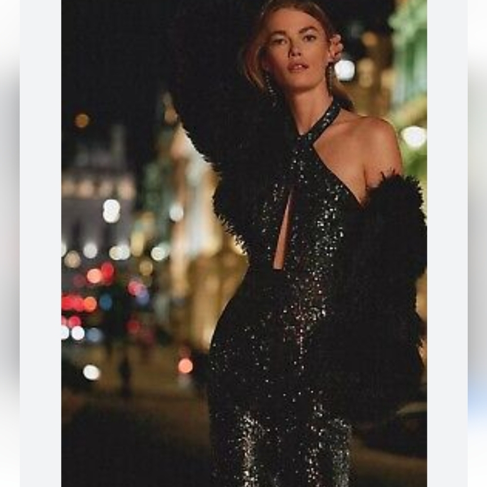 Maeve Rhinestone Halter Jumpsuit - Picture 10 of 11